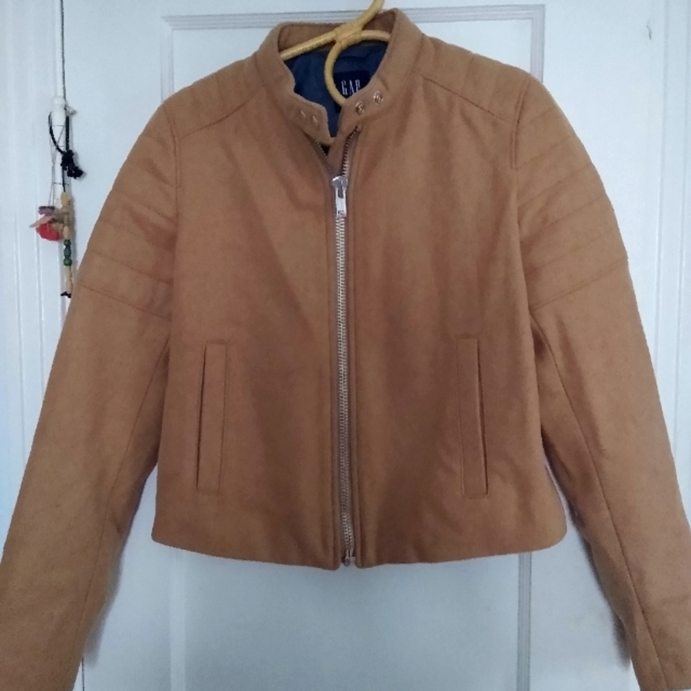 GAP Moto Jacket Camel